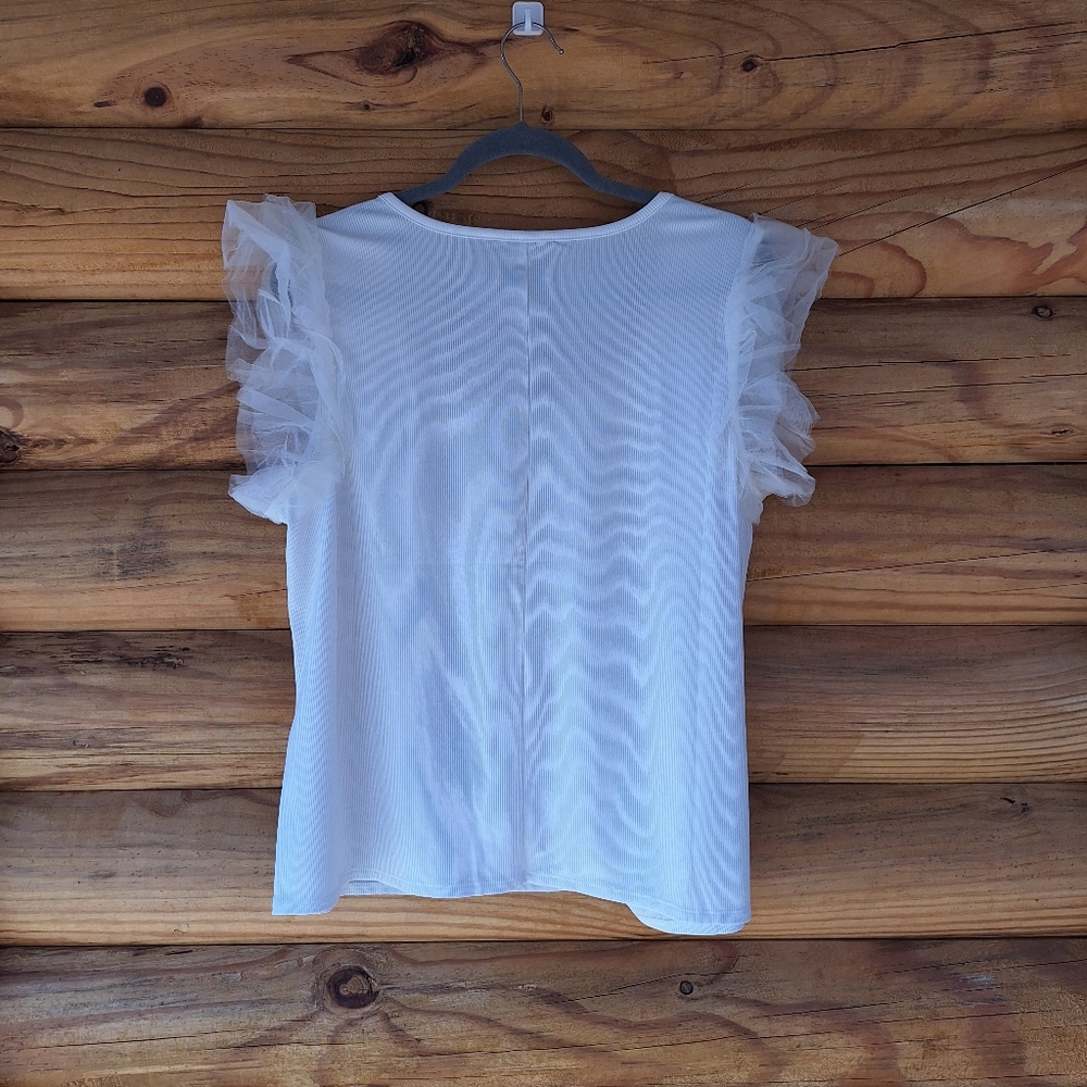 Swoop Neck Ruffle Blouse - Picture 7 of 11